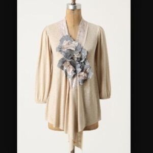 Anthropologie Helene Florence Morning Mist top S V-Neck